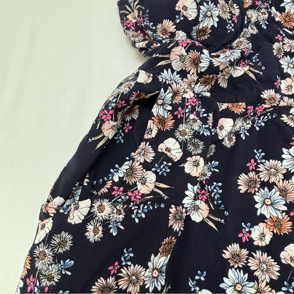 AUW Navy Floral Halter Dress Pockets - Picture 8 of 15